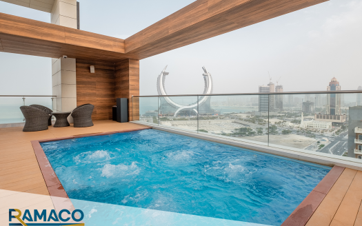 LUXURIOUS 2BR+1 FF Flat in Y Tower 14 in Marina District Lusail | City View